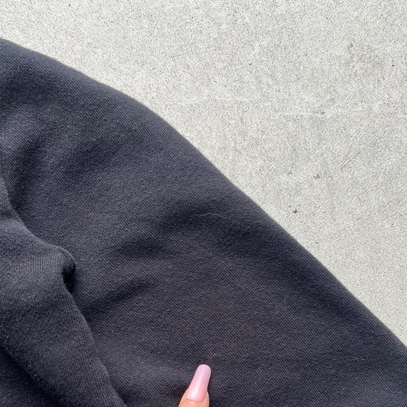 brandy melville black cropped "crystal" zip up hoodie - Picture 6 of 8